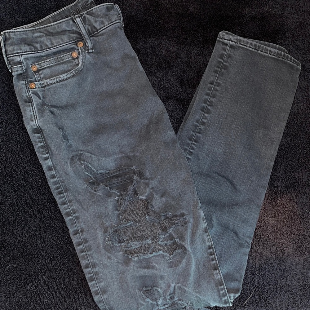 Black American eagle jeans. 30x32 athletic flex.